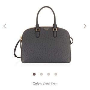 NWOT Henri Bendel Dalton Ostrich Dome Satchel